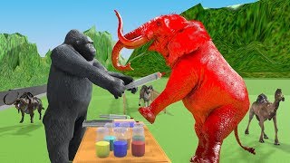 Learn Colors With Wild Animals Toys For Kids  Learn Colors With Wild Zoo Animals for children [upl. by Ihsir]