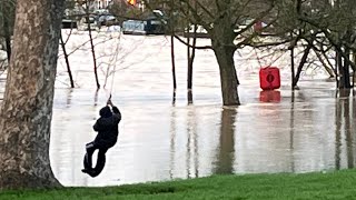 Flooding in Evesham Worcestershire Jan 2024 [upl. by Matthus]