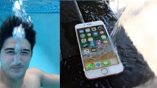 iPhone 8 Water Test  Is It ACTUALLY Waterproof [upl. by Eniretak]