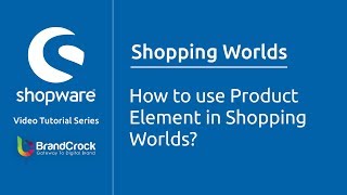 Shopware tutorials  How to use product element in shopping worlds [upl. by Tera]