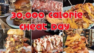 INSANE 30000 Calorie Cheat Day  3000 Subscriber Special [upl. by Hillyer]