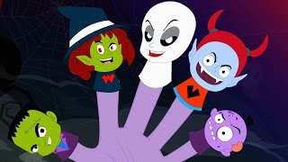 monsters finger family  scary nursery rhymes  childrens songs  halloween song [upl. by Etam]