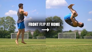 Learn to Front Flip Fast by Turning a 360 into a Forward Tuck [upl. by Aynotak]