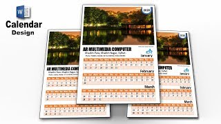 MS Word Tutorial Microsoft Word Calendar 2020 Calendar Design Ideas Word Monthly Calendar By AR [upl. by Rehsu]