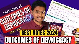 Outcomes Of Democracy Notes of Class 10th with Explanation  Topper Handwritten Notes Shobhit nirwan [upl. by Joashus]