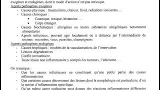 ANATOMIE PATHOLOGIQUE PROCESSUS INFLAMATOIRE  1 [upl. by Enneillij]