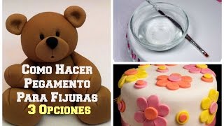 Tutorial pegamentos para figuras En Fondant 3 Opciones  Madelins Cakes [upl. by Otsenre]