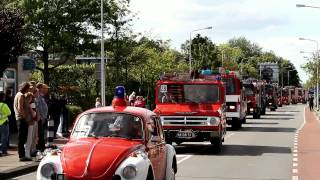 Brandweer defilé groot succes in Drachten [upl. by Ahsytal]