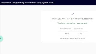 Assessment Programming Fundamentals using Python Part 2ANSWER [upl. by Sarah]