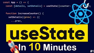 useState in React  useState React Hooks Tutorial 1 [upl. by Aknahs857]