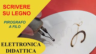 Scrivere con un pirografo Breve tutorial di pirografia pratica la scrittura con un pirografo [upl. by Saiasi]