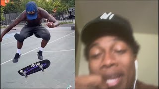 Carlisle Aikens can’t hard flip Skatemaxxing [upl. by Vladamar357]