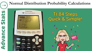 TI84 Anxiety Relief Quickly Solve Normal Distribution Probabilities [upl. by Odirfliw]