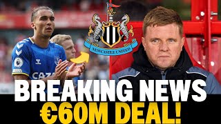 🚨SHOCKING TRANSFER NEWCASTLE CLOSE TO SEALING DEAL FOR EVERTONS STAR STRIKER😱 NEWCASTLE UPDATES [upl. by Fujio]