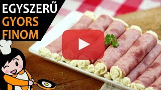 Sonkatekercs  Recept Videók [upl. by Crudden]