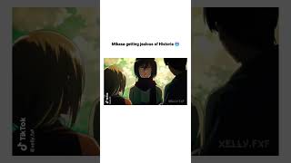 Mikasa getting jealous 😭  attackontitan anime aot [upl. by Eignat]