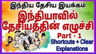 இந்தியாவில் தேசியத்தின் எழுச்சி Rise of Nationalism in India  Part 1 shortcutsClear Explanations [upl. by Casteel]