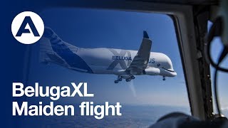 First flight of Airbus BelugaXL [upl. by Kcirrek877]