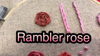 프랑스자수 램블러로즈 스티치Rambler rose handembrioder stitch 입체 꽃자수 [upl. by Claresta836]