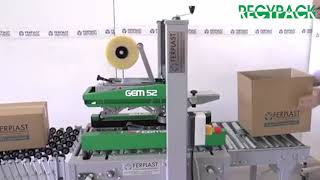 Comarme GEM 52 tape carton sealer  Recypack Sustainable Packaging [upl. by Neladgam201]