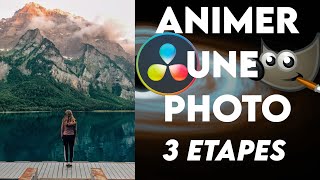 Comment Animer une Photo  Davinci Resolve 18  GIMP [upl. by Tenrag]