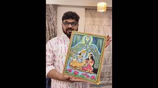 Shri Radha Krishna Painting on Canvas by Nikhil Pattani [upl. by Asilaj]