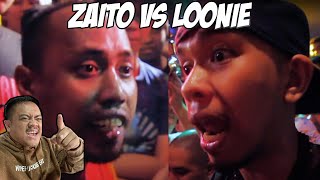 Loonie vs Zaito  Reaction Video  Tito Shernan CLASSIC GRABE SOLID PA RIN [upl. by Tillinger564]