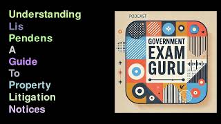 Understanding Lis Pendens A Guide to Property Litigation Notices [upl. by Seuqram963]