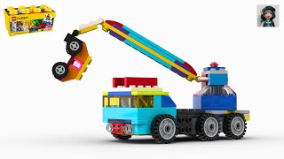 MOBILE CRANE Lego classic 10696 ideas How to build [upl. by Held549]