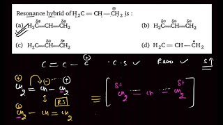 Resonance hybrid of CH2CHCH2 is [upl. by Petr]