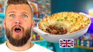 Americans Taste Test British Food Shepherds Pie Sausage Rolls amp More [upl. by Delahk]