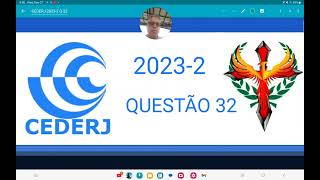 CEDERJ 20232 questão 32A razão entre as medidas de dois lados distintos de um retângulo é 23 [upl. by Ahsyia925]