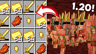 Minecraft 120  Unlimited Zombified Piglin Gold Xp FARM  Tutorial In BedrockJava [upl. by Nylatsyrc]