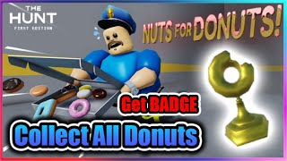 EVENT THE HUNT FIRST EDITION BADGE in BARRYS PRISON RUN OBBY Script  Get All Donuts [upl. by Lovich]