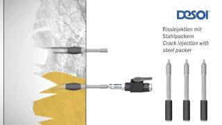 Rissinjektion mit Stahlpackern [upl. by Llennhoj]