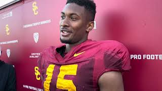 USC WR Jaden Richardson talks transfer process jump from Div III and growing up a USC fan [upl. by Beker249]