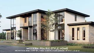 5000 sqft Modern Prairie Style Home  5bed 55bath  1110quot W x 600quot D [upl. by Lubbi]