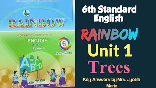 6th English Rainbow Part 1 Work book with Activities key answers Unit 1 Trees [upl. by Notsew]