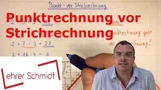 Punkt vor Strichrechnung  Grundrechenarten  Mathematik  Lehrerschmidt [upl. by Omocaig]