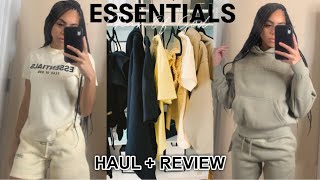 HUGE ESSENTIALS Fear Of God Review  Haul  Is it worth it  Sizing Guide  DeUndrea lcs [upl. by Raddi324]