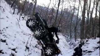 Polaris 6x6 Big Boss no limit vertical downhill QuadSquad [upl. by Wohlert]