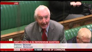 Dennis Skinner takes a pop at Clegg [upl. by Adiaroz]