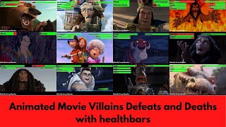 Animated Movie Villains Defeats and Deaths with healthbars [upl. by Rhynd]