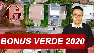 BONUS VERDE 2020 la detrazione per la sistemazione dei giardini e delle aree private [upl. by Ettenay25]