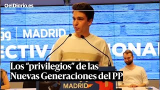 Las Nuevas Generaciones del PP presumen de quotprivilegiosquot y quotcopas gratisquot en discotecas [upl. by Einaffit]