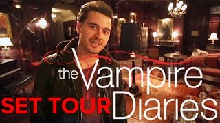 The Vampire Diaries Take a tour of the set Damons bedroom included [upl. by Libbna]