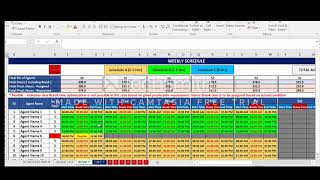 Call Center Staff Scheduler or Workforce Management Tool using Excel  VBA [upl. by Peckham]