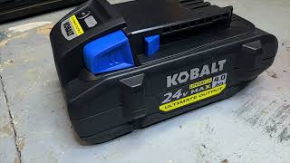 Kobalt 24volt Max 4AmpHours Lithium Power Review [upl. by Oeht]