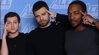 Anthony Mackie and Sebastian Stan LOVE Tom Holland [upl. by Sirob87]