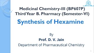 Synthesis of Hexamine [upl. by Fruma]